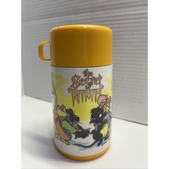 Vintage Aladdin Thermos 1982 The Secret Of Nimh Screw On Cap, Lid/Cup And Bottle - Picture 1 of 9